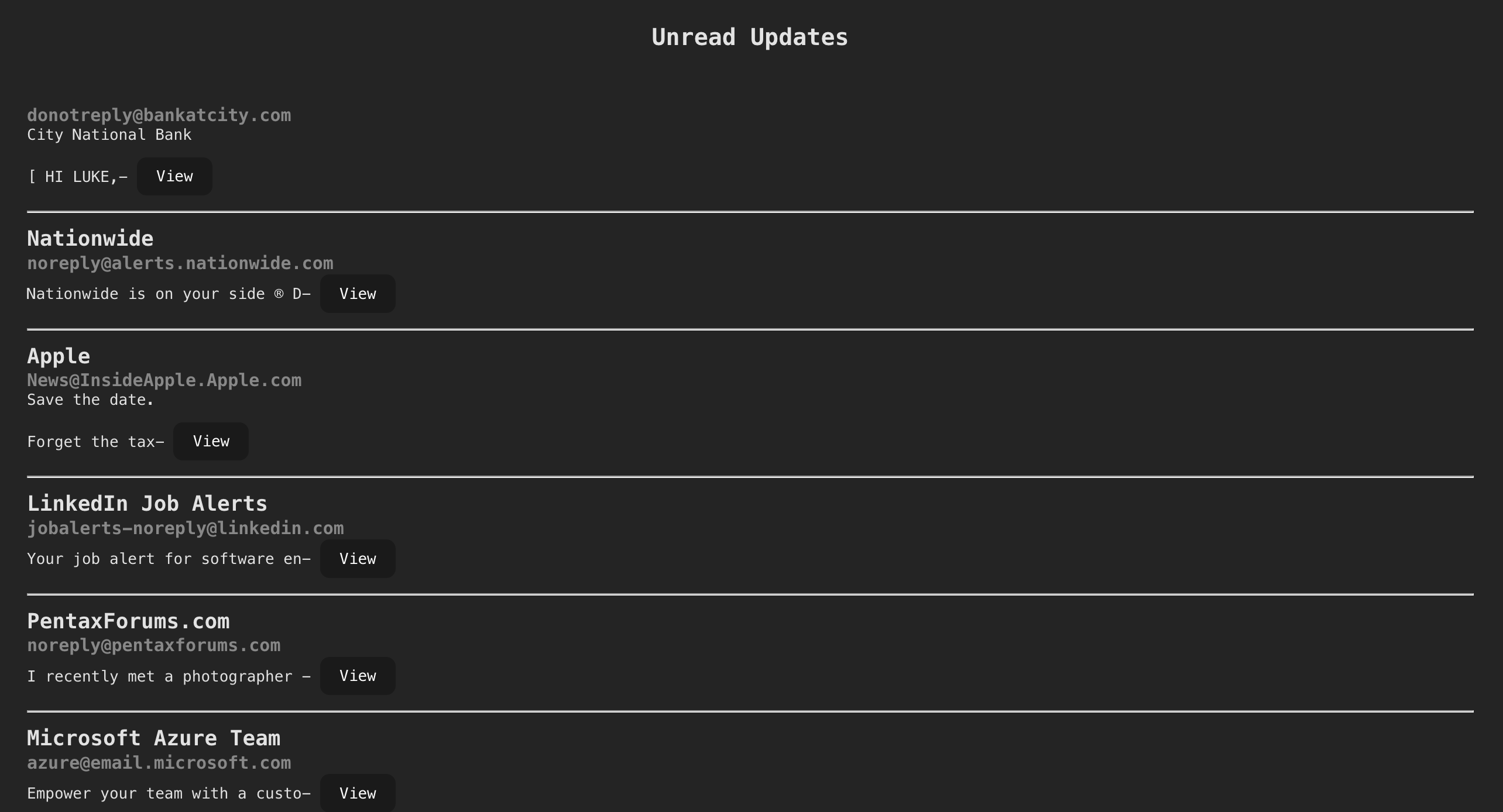 Tiny Mailbox – A Minimalist Email Client project preview